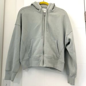 Abercrombie Essential Ribbed Sunday Hooded Full-zip Hoodie